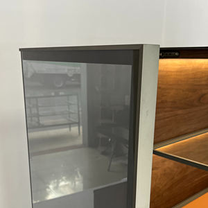 מודרני מותאם אישית מבריק גבוהה צבוע אלומיניום סגסוגת זכוכית ארון עבור וילה בית מלון חדר שינה ובית שימוש סלון - Product Image 6