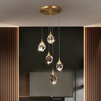 Lampes suspendues pour chambre à coucher, lampe en cristal LED de style nordique, luminaire décoratif, lampes suspendues pour plafond, décoration de chambre, lampe de plafond
