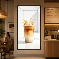 Affichage spatial 3D interactif pour salon de thé, menu interactif 4K UHD avec animation flottante pour l'image de marque en vente au détail