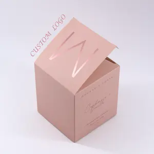 Low MOQ foil stamped Cardboard Luxury Candle Set Gift Packaging Box Jar paper Boxes for Candle