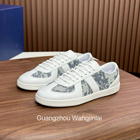 Baskets basses classiques pour hommes en cuir véritable, style designer, baskets rétro allemandes, baskets décontractées en maille à rayures souples