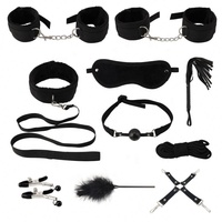 Lot de 10 produits érotiques en gros : pinces à tétons, bâillon, fouet, corde, jouets sexuels BDSM en cuir pour couples