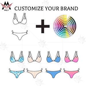 MLY Nuevo Diseño Colorido Traje de Baño a <span class=keywords><strong>Rayas</strong></span> Trajes de Baño para Mujeres Bikini Fabricante <span class=keywords><strong>Bandeau</strong></span> - Product Image 3