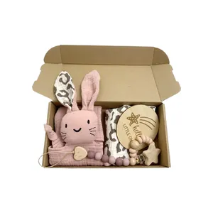 Promosyon Babyshower bebek hediye kutusu battaniye Bib vaftiz yenidoğan bebek hediye seti çocuk için