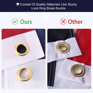 Drapeau américain pour l'extérieur Drapeau américain pour l'extérieur Drapeau américain brodé en nylon - Product Image 2