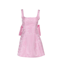 Robes mini d'été blanches unies pour femmes, style décontracté avec détail nœud papillon au dos, sans col et taille tissée
