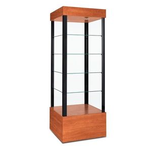 <span class=keywords><strong>KEWAY</strong></span> Vitrine en verre personnalisée avec 4 étagères réglables Vitrine de magasin de détail Vitrine avec vitrine en verre léger - Product Image 4