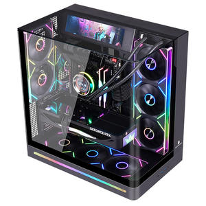 Boîtier d'ordinateur Wenjie <span class=keywords><strong>Plus</strong></span> Standard Edition, vue sur la mer, boîtier de jeu panoramique latéral transparent, refroidissement par eau, pour eSports - Product Image 4