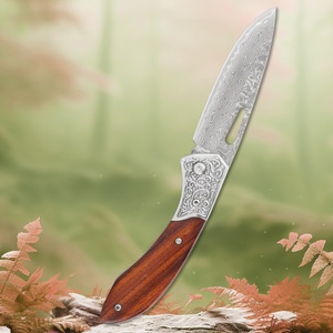 Cuchillo Plegable de Acero Inoxidable de Grado Industrial para Camping y Caza al Aire Libre, Mango de Madera de Palisandro, 185 mm, Portátil, OEM - Product Image 3