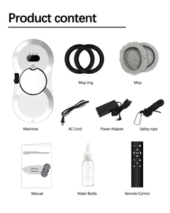 Nettoyeur de vitres robotisé domestique W17S avec pulvérisation d'eau, nettoyeur de vitres extérieur, télécommande - Product Image 4