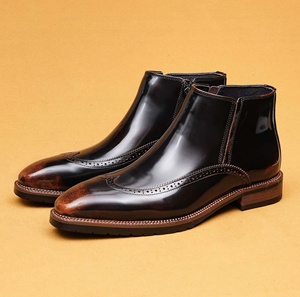 Bottes Oxford en cuir véritable pour homme, confortables et douces, au style britannique élégant, adaptées aux tenues formelles professionnelles. - Product Image 6