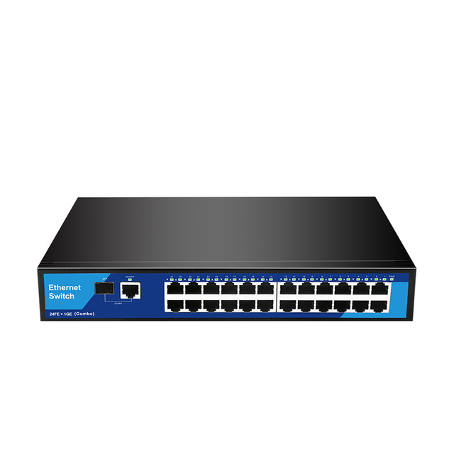 DIEWU 24ports Gigabit Switch 32Gbps L2 10/100/1000 Mpbs Network Switch +1PortGigabit+1SFP Vlan Supports