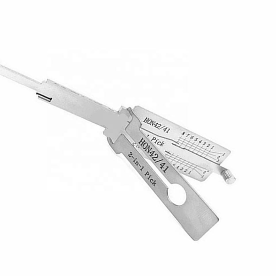 2in1 Lishi Tool HON41 HON42 for Honda Motorcycles Locksmith Decoder and ...
