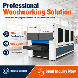 Machine à poncer à bande large industrielle à haute efficacité B-R-R1000 Ponçage de précision pour la production de meubles en bois massif, MDF, contreplaqué - Product Image 6
