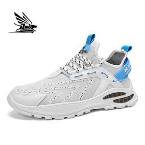Scarpe da passeggio sportive da uomo con tessitura a mosca scarpe casual traspiranti suole <span class=keywords><strong>PV</strong></span> da uomo scarpe da corsa stock - Product Image 3