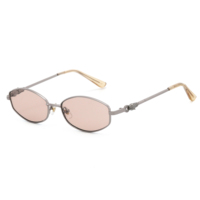 Lunettes de soleil ovales élégantes pour femmes, marque supérieure 2026, tendance, en métal, protection UV400, avec strass