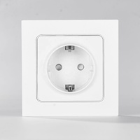 Enchufe de Pared Estándar Europeo Schuko Elendax, Panel de Plástico con Acabado Mate, Doble Salida