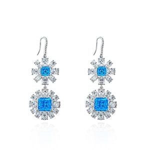 Pendientes de compromiso de plata S925 con diamantes de alto carbono de lujo, joyería de boda para mujer, joyería de regalo - Product Image 2
