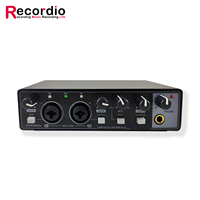 Interfaz de Audio USB GAX-MD22P 2 Entradas 2 Salidas para Grabación, Composición, Transmisión y Podcasting, Grabación de Alta Fidelidad con Calidad de Estudio