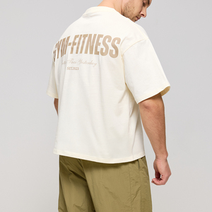 Camisetas Extra Grandes Personalizadas <span class=keywords><strong>para</strong></span> <span class=keywords><strong>Hombre</strong></span>, Camisetas Deportivas <span class=keywords><strong>de</strong></span> Gimnasio <span class=keywords><strong>de</strong></span> 260 g/m², 100 % Algodón, Camisetas con Estampado Gráfico <span class=keywords><strong>de</strong></span> Serigrafía <span class=keywords><strong>de</strong></span> Silicona - Product Image 5