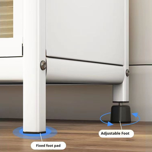 Armario de <span class=keywords><strong>cocina</strong></span> multiusos a prueba de polvo con puertas para almacenar cuencos y platos Estante de almacenamiento de <span class=keywords><strong>alta</strong></span> capacidad - Product Image 4