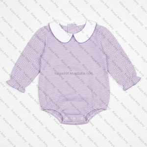 Abbigliamento per Neonata 0-3 Mesi, Tutina con Colletto Peter Pan, Maniche Lunghe con Volant, Coordinato per Sorelle 	 Abiti per Bambine - Product Image 6