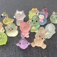 Figuras Miniatura Luminosas 3D Kawaii de Resina con Animales Marinos DIY, Tortuga que Brilla en la Oscuridad, para Bolsas Sorpresa y Juguetes de la Suerte