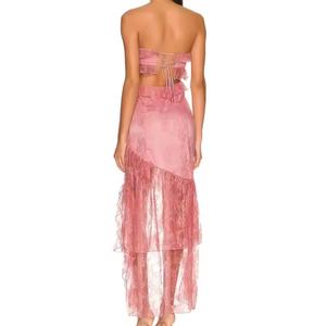 Vestido Maxi Sexy de Verano para Mujer 2025, Vestido Elegante Rosa sin Mangas para Fiesta, Playa y Vacaciones - Product Image 3