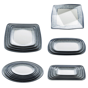 Juego de Platos Cuadrados Chinos, Imitación de Porcelana, Duraderos, para Hoteles, Restaurantes y Fiestas, 80-110 Char - Product Image 1