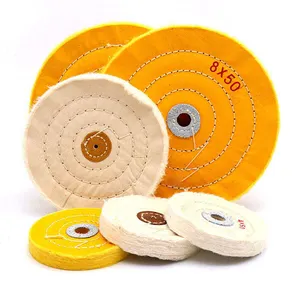 Cotton Buffing Wheels Polishing Buffing Wheel With Shaft Jewelry Grinding Wheel For Stainless Steel