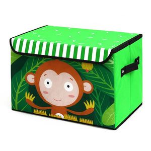 Ready to Ship Factory Wholesale Cartoon Style Colorful Oxford Fabric Non Woven Foldable Toy <b>Storage</b> <b>Box</b> Kids Organization - Product Image 4