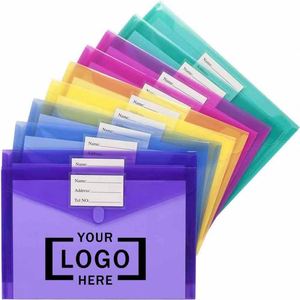 Plastic Poly Clear Document <b>Folders</b> <b>File</b> Envelopes Letter A4 Size Label Pocket Fashion Style Customizable Pattern Screen Printed - Product Image 1