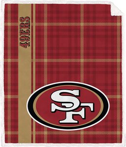 Atacado americano equipe de futebol design 49s er impresso caspa fleece cobertor com logotipo