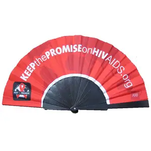 Unique Design Plain Customized Logo Print Promotional Plastic Folding Portable Hand Fans