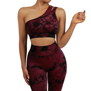 Conjunto de Top Deportivo Corto sin Costuras para Mujer, Talla Grande, con Relleno Independiente en el Pecho, para Baloncesto de Alta Intensidad, Venta al por Mayor - Product Image 1