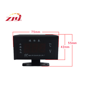 ZJYゲージユニバーサル2機能12v/24v自動車電圧計 + 水温計温度計 - Product Image 3
