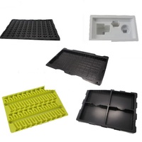 Plateau de Support intérieur antistatique noir PET PS pour pièces industrielles de PCB électroniques plateau en plastique d'emballage blister de chiffre d'affaires