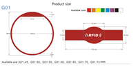 Bracelet en silicone RFID souple NFC NTAG 216 888 octets avec logo/code QR personnalisé, prix usine