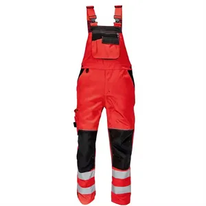 Wholesale High Quality Custom High Visibility Construction Overall Workwear High Vis Reflective Safety Mens Winter Bib Pants