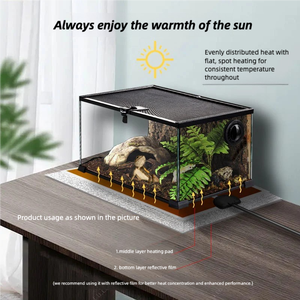 EU tiêu chuẩn bò sát kiểm soát nhiệt độ sưởi ấm Pad-Tấm sưởi hồng ngoại cho rùa, Tắc Kè và cua ẩn sĩ, chống rò rỉ - Product Image 5