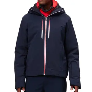 Manufacture Custom Men's Jacket Plus Size Breathable Windproof Stand Collar Zipper Closure Pockets with Hoodies for Adults