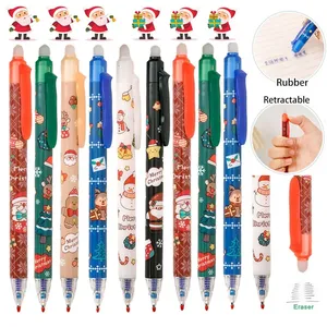 Bolígrafos de Gel Borrables de Regalo de Navidad, Tinta Azul, Punta de 0.5 mm, Lindos Bolígrafos de Escritura Navideños para la Escuela, Oficina, Niños, Recuerdos de Fiesta - Product Image 1