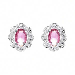 Boucles d'oreilles clous fleur chic vintage en argent 925 avec zircon coloré, bijoux de mode pour femme, idéales pour les fêtes et les cadeaux - Product Image 5