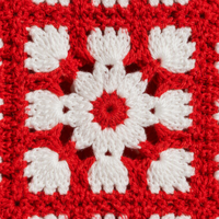 Benutzerdefiniertes LOGO Herren Häkelhemd Granny Square Weiße Knöpfe Kurzarm Ausbreitkragen Rot Sommer Polyester OEM & ODM Fabrik