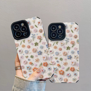 Custodia per cellulare in TPU con stampa floreale a colori in pelle artificiale, design cartone animato, per iPhone X, XR, 11, 12, 13, 14, 15, 16, 17, 18 Pro Max - Product Image 2