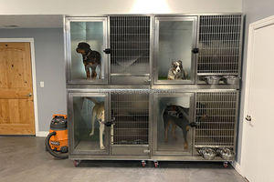 Perreras grandes de acero inoxidable para perros de alta calidad para interiores - Product Image 2