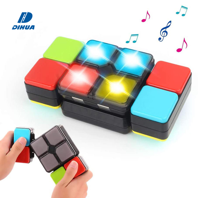 Music Flashing Cube Game Electronic Novelty Puzzle Game for Teens Kids Speed Battle Game 4 Modes