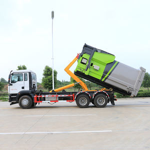 10-व्हीलर हॉयो आर्म-रोल ट्रक 16cbm हुक लिफ्ट कंटेनर रियर लोडर-सेमी-ऑटो हुक आर्म कचरा संपीड़ित बिक्री के लिए - Product Image 3