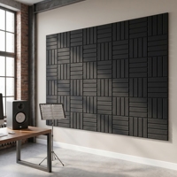 Panneaux acoustiques écologiques autocollants en PET, panneaux muraux absorbants le son pour bureau, studio, home cinéma, installation facile