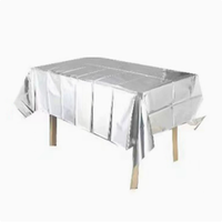 Nappe de table jetable en plastique rose bonbon de luxe, imperméable, pour banquet, pour usage domestique